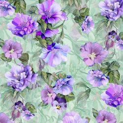 Timeless Treasures  Floral Bouquet Fleur CD3503 sage